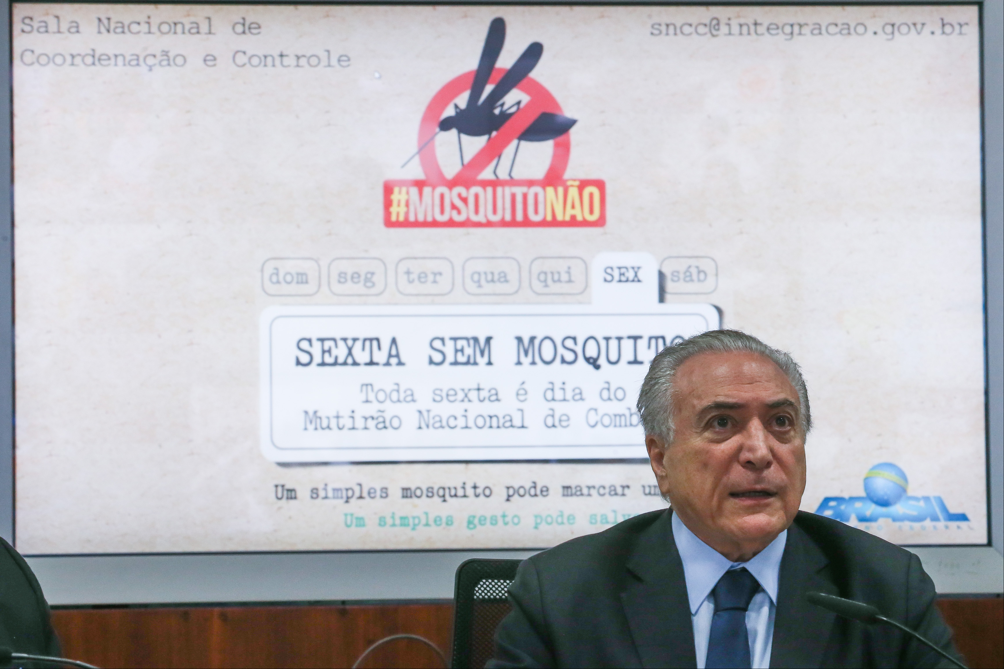 Brasília - O presidente Michel Temer participa da abertura do Dia Nacional de Combate ao Mosquito Transmissor da Dengue, Zika e Chikungunya. (Antonio Cruz/ Agência Brasil)