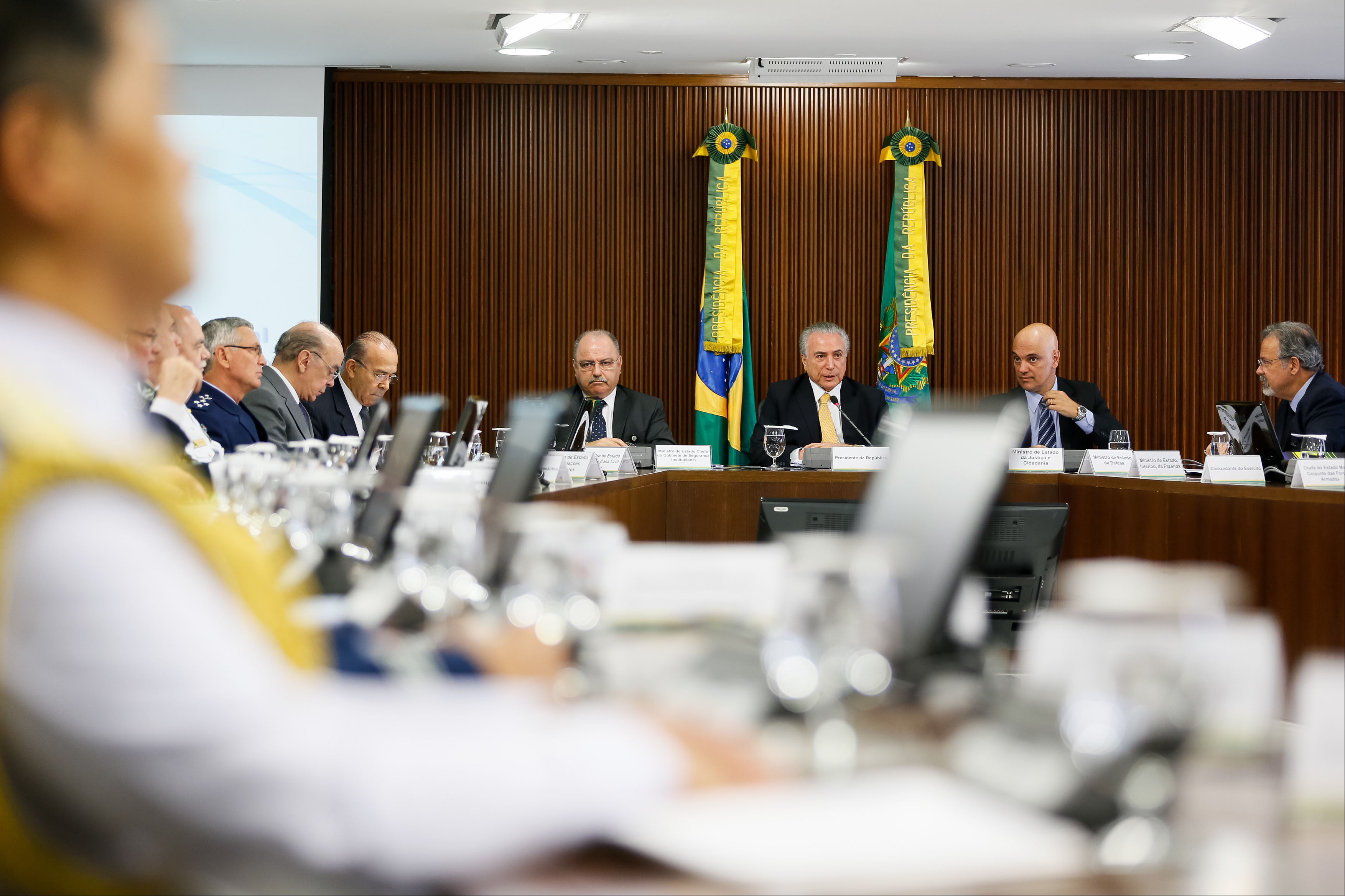 Brasília - Reunião sobre segurança com o presidente Temer (Beto Barata/PR)
