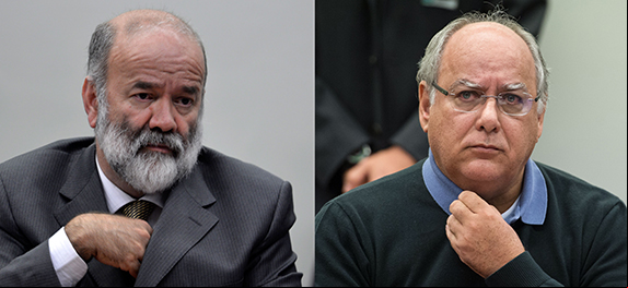 O ex-tesoureiro do PT João Vaccari Neto e o ex-diretor de Serviços da Petrobras Renato Duque